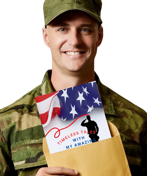 United State Military Soldier Holding An Opened Envelope He Recived In The Mail Containing a Journal He Shares With His Child.