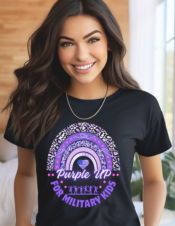 Purple Up For Military Kids Unisex Adult T-shirt