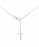 Sterling Silver Infinity Cross Necklace